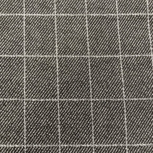 MAX STUDIO Black grey plaid faux wrap mini skirt ~ Stretchy SMALL slip-on skirt - Picture 4 of 10